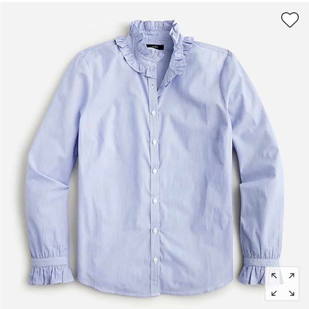 J Crew Ruffleneck classic-fit boy shirt in stripe